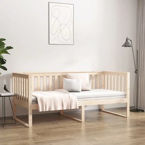 vidaXL Καναπές Κρεβάτι Χωρίς Στρώμα 90x200 εκ. Μασίφ Ξύλο Πεύκου