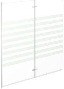vidaXL Καμπίνα Μπανιέρας 120 x 140 εκ. από Ψημένο Γυαλί Ριγέ