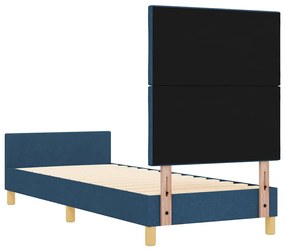 vidaXL Σκελετός Κρεβατιού με κεφαλάρι Μπλε 80 x 200 cm ύφασμα