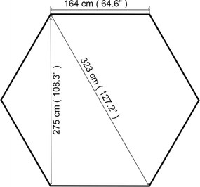vidaXL Κιόσκι Κήπου Λευκό 323 x 275 x 265 εκ. 180 γρ./μ²