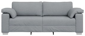 vidaXL Καναπές με μαξιλάρι Ανοιχτό γκρι 219 x 77 x 82 εκ ύφασμα