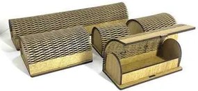 Intra ROLLER Ξύλινο Οβάλ Κουτί Οργάνωσης με Καμπυλωτό Καπάκι 38x99x27 cm Box04-00001