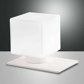 Φωτιστικό Επιτραπέζιο Zara 3579-30-102 White Fabas Luce Μέταλλο,Γυαλί