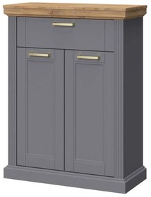 Παπουτσοθήκη Tahoma 162055299 86x38x102cm Oak-Anthracite Particle Board, Metal