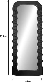 Καθρέπτης Maraya pakoworld μαύρο PP 46x3.2x110εκ