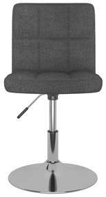 vidaXL Καρέκλες Τραπεζαρίας Περιστρεφόμενες 4 τεμ Σκ. Γκρι Υφασμάτινες