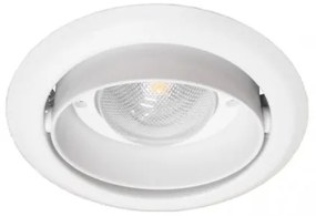 Χωνευτό Σποτ Φωτιστικό Ψευδοροφής Downlight LED 42W Μονή Περιστροφή 6500Κ Φ19,5cm Uno 195-G Interlight-19485-Λευκό 19485