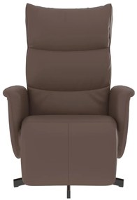 vidaXL Πολυθρόνα Ανακλινόμενη με Υποπόδιο Καφέ από Συνθετικό Δέρμα