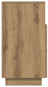 vidaXL Κομοδίνο με 2 συρτάρια Αρτισιανή Δρυς 36x36x68 εκ.