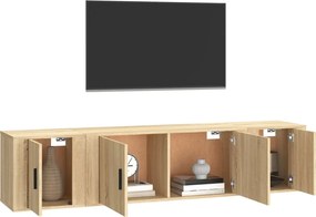 vidaXL Σετ Επίπλων Τηλεόρασης 3 Τεμαχίων Sonoma Δρυς Επεξ. Ξύλο