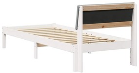 vidaXL Σκελετός Κρεβατιού Λευκό και ανοιχτό γκρι 80 x 200 cm