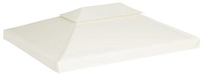 vidaXL Κάλυμμα Ανταλλακτικό για Κιόσκι 310 γρ./μ² Λευκό Κρεμ 3 x 4 μ.