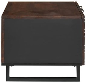 vidaXL Τραπεζάκι σαλονιού Καφέ και Μαύρο 80 x 50 x 40 cm