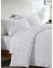Σετ Σεντόνια Menta Εμπριμέ 340 Grey Μονο (160x250)