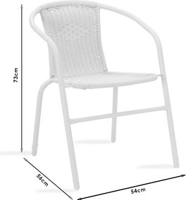 Τραπεζαρία Watson-Obbi σετ 3τεμ pakoworld μέταλλο-pe καφέ