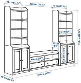 HAUGA συνδυασμός TV/αποθήκευσης 993.884.41