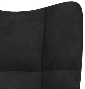 vidaXL Πολυθρόνα Relax Μαύρη Βελούδινη
