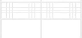 vidaXL Ανταλλακτικό κεφαλάρι Λευκό 180 εκ. Μεταλλικό