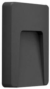 Adeleq Led Φωτιστικό PC Επίτοιχο ΄Εμμεσου Φωτισμού Ορθόγωνιο 3W 3000Κ Ip65 Γραφίτης 3-9741