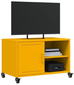 Έπιπλο Τηλεόρασης Μουσταρδί Κίτρινο 68x39x43,5 εκ. από Ατσάλι - Κίτρινο