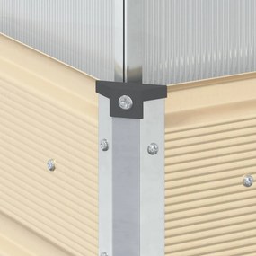 vidaXL Γλάστρα Ελεφαντόδοντο 100 x 100 x 77 cm Επικαλυμμένος Χάλυβας