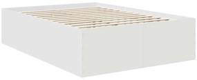 vidaXL Σκελετός Κρεβατιού Λευκό 150 x 200 cm Επεξεργασμένο ξύλο