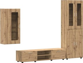 vidaXL Σετ επίπλου τηλεόρασης FLORIN 3 pcs Artisan Oak