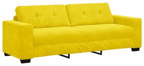 vidaXL Σετ Καναπέ 2 Τεμαχίων με Μαξιλάρια Κίτρινο Βελούδο