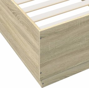 vidaXL Πλαίσιο Κρεβατιού Sonoma Δρυς 90x200 εκ. Επεξεργασμένο Ξύλο