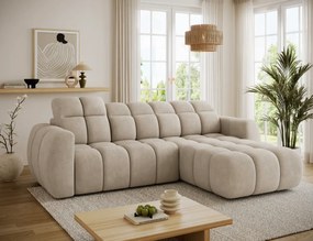 Γωνιακός καναπές Comfora-Μπεζ-Δεξιά