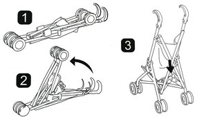 Καλάθι για Κούκλες Reig Εύκαμπτο Ροζ 25,5 x 41,5 x 55,5 cm