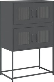 vidaXL Highboard Ανθρακί 68x39x107 cm Χάλυβας