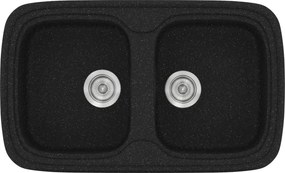 Sanitec Classic 312 (82×50) - Γρανιτένιος νεροχύτης - Granite BLACK