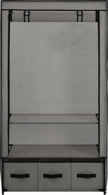 vidaXL Ντουλάπα Γκρι 87x49x159 εκ. Ύφασμα