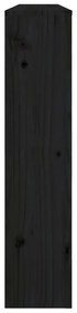 vidaXL Κάλυμμα Καλοριφέρ Μαύρο 153x19x84 εκ. από Μασίφ Ξύλο Πεύκου