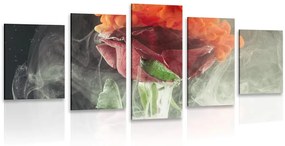 Τριαντάφυλλο εικόνας 5 μερών με αφηρημένα στοιχεία - 100x50