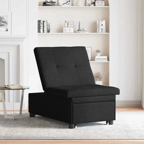 vidaXL Κρεβάτι καναπές Μαύρο 194 x 67 x 37 εκ ύφασμα