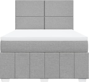 vidaXL Κρεβάτι Boxspring με Στρώμα Αν. Πράσινο 160x200εκ Υφασμάτινο