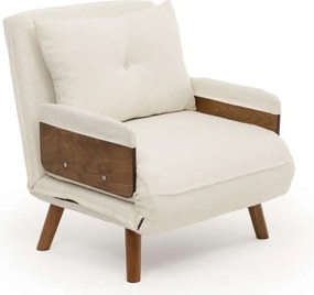 Πολυθρόνα-Κρεβάτι Λευκό COSMO SINGLE 77x70x82