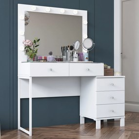 Τουαλέτα Μακιγιάζ Λευκό BUCO 120x40x141.8
