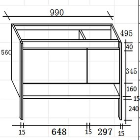 Σετ Επίπλου Mπάνιου ERIETE 100 Μπορντώ - Ανθρακί 100x50x170 εκ.