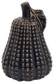 Διακοσμητικό Αχλάδι 023-223-090 12x12x16cm Blue Black-Gold Ceramic