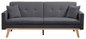 Καναπές Κρεβάτι ArteLibre BELVIA Σκούρο Γκρι 202x89x83cm