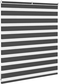 vidaXL Ζέβρα τυφλή Μαύρο Πλάτος υφάσματος 125,9 εκ. Πολυεστέρας