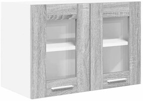 vidaXL Κρεμαστό ντουλάπι Riga 2 pcs Γκρίζο Σονομα 60 x 31 x 40 εκ