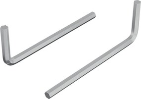 vidaXL Εξαγωνικό Κλειδί 2 pcs Ασημί 20 x 52 χιλ. Ατσάλι