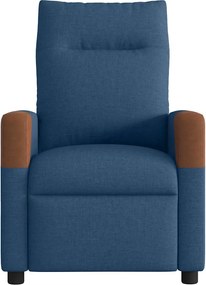 vidaXL Πολυθρόνα Ανακλινόμενη Ηλεκτρική Μπλε Υφασμάτινη