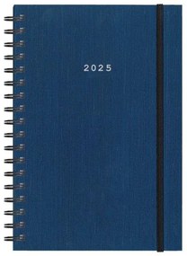 Next ημερολόγιο 2025 fabric plus ημερήσιο σπιράλ μπλε 14x21εκ.  τμχ.