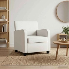 vidaXL Πολυθρόνα Λευκό Τεχνητό Δέρμα