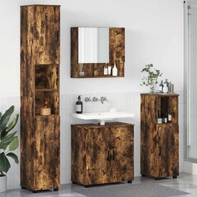 vidaXL Σετ Επίπλων Μπάνιου 4 pcs Καπνιστή δρυς 61 x 35 x 64 εκ.